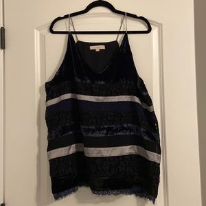 Loft mixed texture top